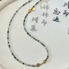 Pulsera de Tres Círculos de Cuarzo Rutilado Negro Estilo Chino Nuevo Qiao En para Mujer Pulsera Natural de Piedra Lunar Sol Dorada Joyería de Mano Estilo Nuevo Venta al por Mayor