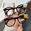 Óculos de Urso Fofo Estilo Japonês para Estudante, Armação Grande, Faz o Rosto Parecer Menor, Fofo para Meninas, Sessão de Fotos, Cosplay, Decoração de Anime, Estilo Fofo