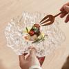 Plato de Cristal Glaciar Estilo Ins Plato para Ensalada Plato para Fruta Plato Irregular para Aperitivos Plato para Sushi Bandeja para Aperitivos