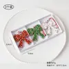 Nuchi Decoração de Natal Transfronteiriça Laço de Resina Doce Homem de Gengibre Decoração de Árvore de Natal Enfeites Pendurados Vitrine
