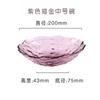 Plato de vidrio con forma de gota de lluvia irregular de estilo japonés con patrón de martillo, resistente al calor, juego de cuencos de hoja de loto con hollín para el hogar, suministros de vajilla de vidrio