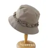 Sombrero de Pescador a Cuadros Estilo Coreano con Adorno de Encaje para Mujer, Dulce y Versátil para Primavera y Verano, Hace que la Cara Parezca Más Pequeña, Sombrero de Cubo Protector Solar, Sombrero de Cubo para un Look Sin Maquillaje