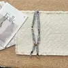 Nuevo Collar de Cuentas de Madera con Tela, Cadena Artística Retro Simple para Suéter, Cordón de Accesorio Diario de Lujo Ligero de Alta Gama