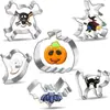 Cortador de Galletas de Halloween Set de Formas 6 Piezas Molde Metálico para Fiesta de Halloween Regalo Decoración