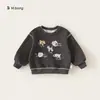 Ropa para Niños Bangxuan Sudadera para Niños Cuello Redondo Holgada Suéter para Niños Pequeños Estampado de Dibujos Animados Top para Niños Casual Ropa de Otoño