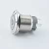 Loniu 19mm Cabeza Plana Anillo Alimentación Estándar Auto-Restablecimiento Auto-Bloqueo Botón Metálico Interruptor Impermeable 12/16/19/22