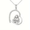 Nueva mamá familia de tres madre e hija madre e hijo collar de corazón regalo del día de la madre collar con colgante de amor al por mayor