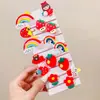 Faixa de Cabeça de Verão Desenho Animado Acessórios de Cabelo para Crianças Grampo de Cabelo Fofo Pequena Flor Grampo de Cabelo para Bebê Acessório de Cabeça de Princesa Menina Pequena Elástico
