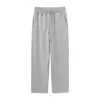 350g Calça de Moletom Tecido Dupla Face Tendência Nacional Masculina Casual Solta de Perna Larga Versátil Logo Bordado Personalizado