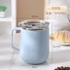 Caneca Simples de Aço Inoxidável 304, Caneca de Café Elegante para Escritório para Funcionários, Caneca de Chá com Leite para Estudantes com Alça