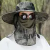 Sombrero de Sol Camuflado de Ala Ancha para Hombre de Verano, Plegable para Viajes al Aire Libre y Pesca