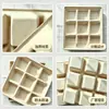 Caja de Almuerzo Biodegradable Desechable de Pulpa de Nueve Compartimentos Caja Comercial para Sushi para Llevar Caja con Compartimentos para Frutas al por Mayor