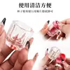 Copo Octogonal com Tampa para Nail Art Copo de Cristal Copo Pequeno de Vidro para Mistura Unhas de Cristal Pincel Especial Copo de Lavagem de Pincéis Copo para Líquido Ferramenta