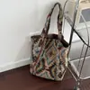 2025 Novo Estilo Ins Outono e Inverno Bolsa Tote Lã Dupla Face Bolsa de Ombro Preguiçosa Bolsa de Compras Grande Capacidade Moderna