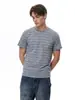 Eme Yishengyi Malha Texturizada Retrô Americana Solta Casual Caimento Leve Respirável Quadrada Versátil Camiseta de Manga Curta