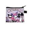 Nova Carteira de Moedas Desenho Animado Kuromi da Sanrio Moda Infantil Pequena Bolsa de Dinheiro Meninos e Meninas do Ensino Fundamental Bolsa de Armazenamento Fofa