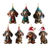 Cross-border Novo Produto Dachshund Interior Do Carro Pingente Decoração Da Árvore De Natal Decoração Pendurada Decoração De Casa De Férias
