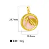 Estilo Pintura al Óleo Jardín de Monet Collar Colgante Flor de Esmalte Colorida Accesorios Estilo Chino DIY Venta al por Mayor