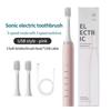 Escova de Dentes Elétrica Adulto, Escova de Dentes Inteligente com Cerdas Macias, Ultrassônica, À Prova d'Água para Uso Doméstico, Longa Duração da Bateria, Presente de Compra Corporativa