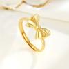 Anillo de lazo de plata esterlina S925, estilo coreano, joyería de alta gama con temperamento, anillo abierto personalizado y combinable, accesorios para mujer.