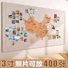 Mapa de Fieltro Huellas de Viaje Foto de Check-In Pared de Fotos Fondo Creativo Entrada Sala de Estar Decoración de Pared Tablero de Exhibición Autoadhesivo