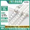 Cadena de Diamantes Soldada de Doble Fila de 1.5cm Cadena de Perlas y Pedrería Cadena Decorativa para Vestido de Boda DIY con Cadena de Pedrería y Perlas en Ambos Lados