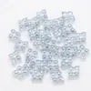 Colgante de cristal de flor de diamante con agujero recto de 10 mm para joyería hecha a mano DIY, accesorios decorativos, cuentas cuadradas con agujero, accesorios