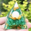 Nuevo Adorno de Pirámide de Bola de Cristal Regalo Grava de Cristal Resina Epoxi Creativo Hogar Escritorio Regalo de Vacaciones