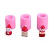 2021 Nuevo Molde de Silicona para Velas tamaño pequeño Muñeco de Nieve Adornos de Piedras de Aromaterapia Fresa Muñeco de Nieve Molde para Pastel