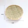 Cesta de Bambu Feita à Mão, Bandeja Redonda para Petiscos, Cesta para Armazenamento de Ingredientes para Fondue, Cesta de Frutas, Prato de Frutas de Bambu, Cesta de Bambu