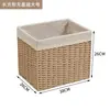 Cesta de armazenamento tecida à mão, caixa de armazenamento para lanches, cesta de bambu, cesto de roupa suja, caixa de armazenamento grande para calças