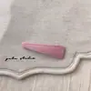 Presilha de Cabelo Colorida de Couro Estilo Coreano Gota d'Água Bb, Presilha de Cabelo Fashion e Versátil para Franja e Cabelo Lateral