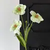 Flor artificial de tulipán de tres cabezas de película 3D para decoración de escenas de boda, decoración de alta gama para el hogar, flor artificial para comercio exterior, flor artificial