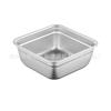 Bacia Quadrada para Drenagem de Aço Inoxidável 304 Cesta Quadrada para Drenagem com Tampa Caixa para Conservar Alimentos Frescos Multiuso