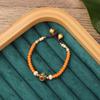 Pulsera de Piedra Natural Estilo Étnico Tibetano Nuevo Retro Simple Personalidad para Hombre y Mujer Serie Cuentas Nepalés Tejida