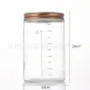 Frasco de vidrio transparente tipo Mason con escala, botella para fermentar masa, recipiente para cultivo de levadura, frasco de almacenamiento sellado para alimentos domésticos