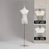 Loja de Roupas Modelo Feminino Prateleira Vestido de Noiva Vitrine Manequim Falso Modelo Feminino Meio Corpo Adereços Suporte de Exibição Corpo Inteiro