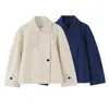 Ropa de mujer transfronteriza al por mayor 2026 otoño nuevo estilo europeo y americano diseño nicho holgado corto gabardina 3811242