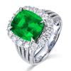 Anillo de zafiro real sintético de 5 quilates para mujer, anillo abierto de circonita artificial chapado en oro de 18 quilates para mujer, transfronterizo europeo y americano