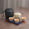 Nuevo Juego de Té de Viaje Estilo Chino Kiln Ru Olla Portátil Qingyun Set de Té Cerámico Portátil para Camping al Aire Libre Venta al por Mayor