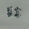 Brincos de Pérola Cravejados com Diamantes, Elegantes e Modernos, Anéis Tendência Retro Francesa Versáteis de Nicho, Acessórios Frescos e Delicados