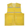 Chaleco reflectante personalizado para actividad de voluntariado, ropa de trabajo, malla transpirable de verano, multibolsillos, ropa reflectante