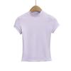 XMY2515-25 Primavera Novo Estilo Europeu e Americano Desejo Puro Justo Manga Curta Camiseta Base Feminina Yoga Spice Top Camiseta