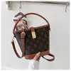 Bolsa de mão pequena elegante para mulheres 2025 nova bolsa de balde com estampa vintage bolsa de mão para o dia a dia moda bolsa de ombro transversal