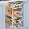Estante de Almacenamiento Extraíble para Gabinete de Cocina, Capa Interior, Fregadero, Artefacto Multifuncional, Cesta Extraíble para Almacenamiento, Estante de Almacenamiento para Condimentos