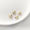 Cuentas Espaciadoras Corazón de Melocotón con Agujero Pasante Rellenas de Oro de 14K que Conservan el Color para Pulseras, Collares y Materiales de Joyería Hechos a Mano para Bricolaje