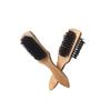 Tienda de 2 yuanes cepillo para betún de zapatos con mango de madera cepillo suave de pelo para zapatos de cuero multifuncional cepillo especial para pulir cuero madera maciza cepillo para zapatos de 3 caras venta al por mayor