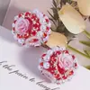 Flor de Rosa Nueva Artesanía Pesada Estilo Exótico Agujero Recto Cuentas Sueltas DIY Llavero para Teléfono Accesorios para Joyería Venta al por Mayor