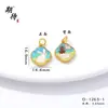 Colgante de oro DIY de larga data, mariposa degradada, conejo de jade, moneda rúnica, hebilla de seguridad, accesorios, trabajador
