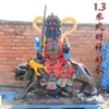 O templo dedicado ao deus da riqueza resina Buda deus da fortuna montado em tigre Zhao Gong Ming Wu deus da riqueza 1,6 metros 1,8 metros